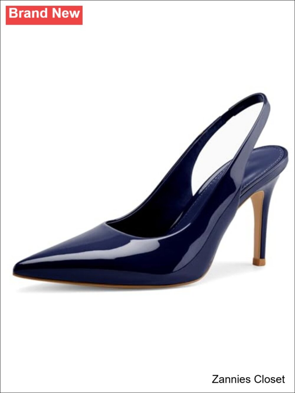 ✨ Pointed Toe Stiletto Slingback Heels for Women - Pull-On Pumps